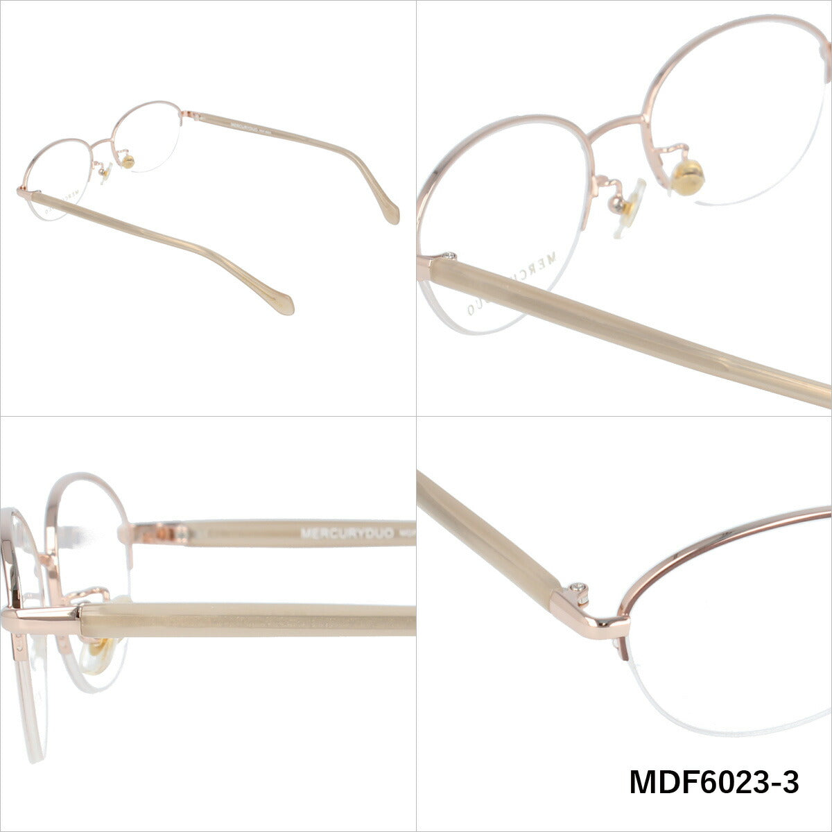 メガネ 眼鏡 度付き 度なし おしゃれ MERCURYDUO マーキュリーデュオ MDF6023 全4色 51サイズ オーバル型 レディース 女性 UVカット 紫外線 ブランド サングラス 伊達 ダテ｜老眼鏡・PCレンズ・カラーレンズ・遠近両用対応可能 ラッピング無料