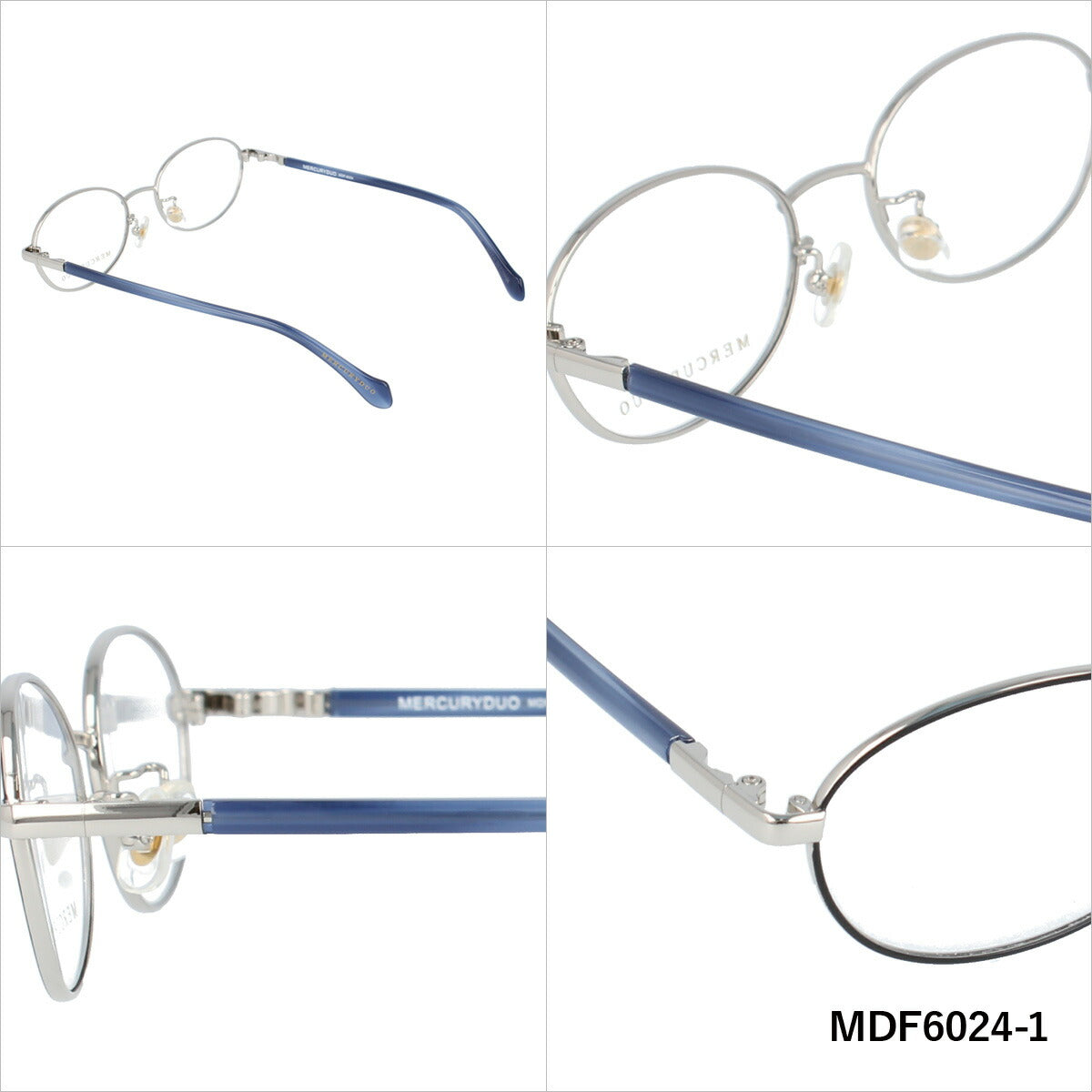 メガネ 眼鏡 度付き 度なし おしゃれ MERCURYDUO マーキュリーデュオ MDF6024 全4色 50サイズ オーバル型 レディース 女性 UVカット 紫外線 ブランド サングラス 伊達 ダテ｜老眼鏡・PCレンズ・カラーレンズ・遠近両用対応可能 ラッピング無料
