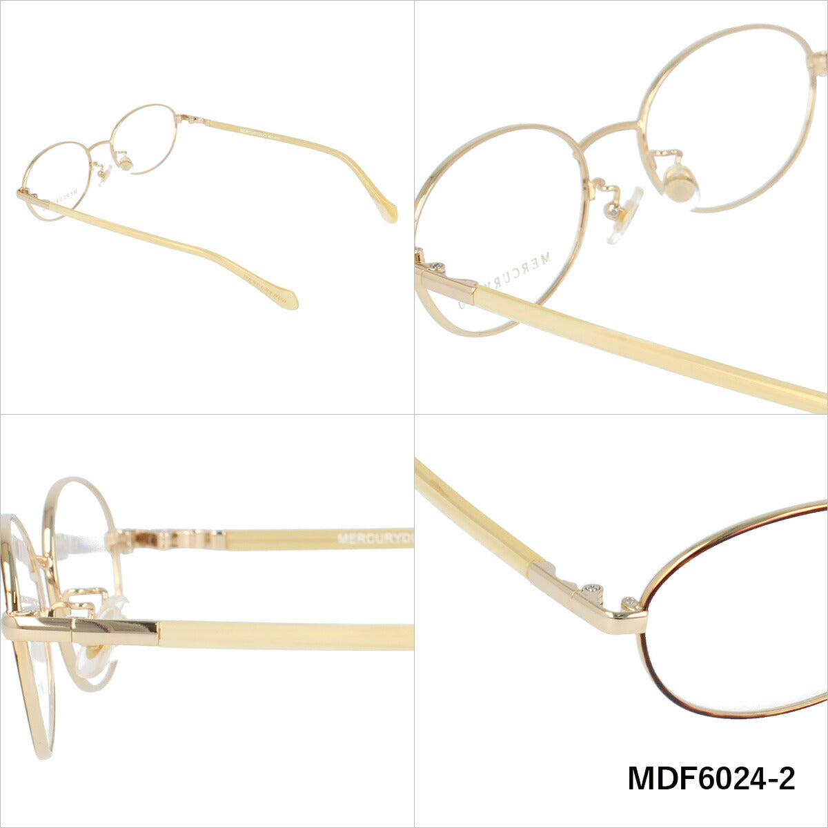 メガネ 眼鏡 度付き 度なし おしゃれ MERCURYDUO マーキュリーデュオ MDF6024 全4色 50サイズ オーバル型 レディース 女性 UVカット 紫外線 ブランド サングラス 伊達 ダテ｜老眼鏡・PCレンズ・カラーレンズ・遠近両用対応可能 ラッピング無料