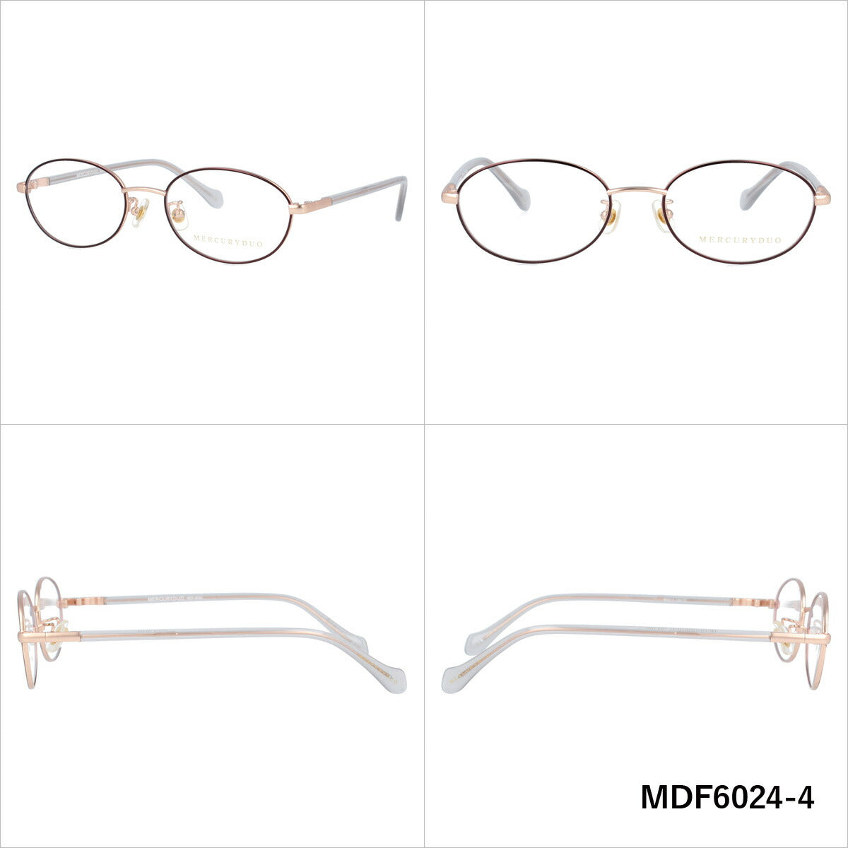 メガネ 眼鏡 度付き 度なし おしゃれ MERCURYDUO マーキュリーデュオ MDF6024 全4色 50サイズ オーバル型 レディース 女性 UVカット 紫外線 ブランド サングラス 伊達 ダテ｜老眼鏡・PCレンズ・カラーレンズ・遠近両用対応可能 ラッピング無料