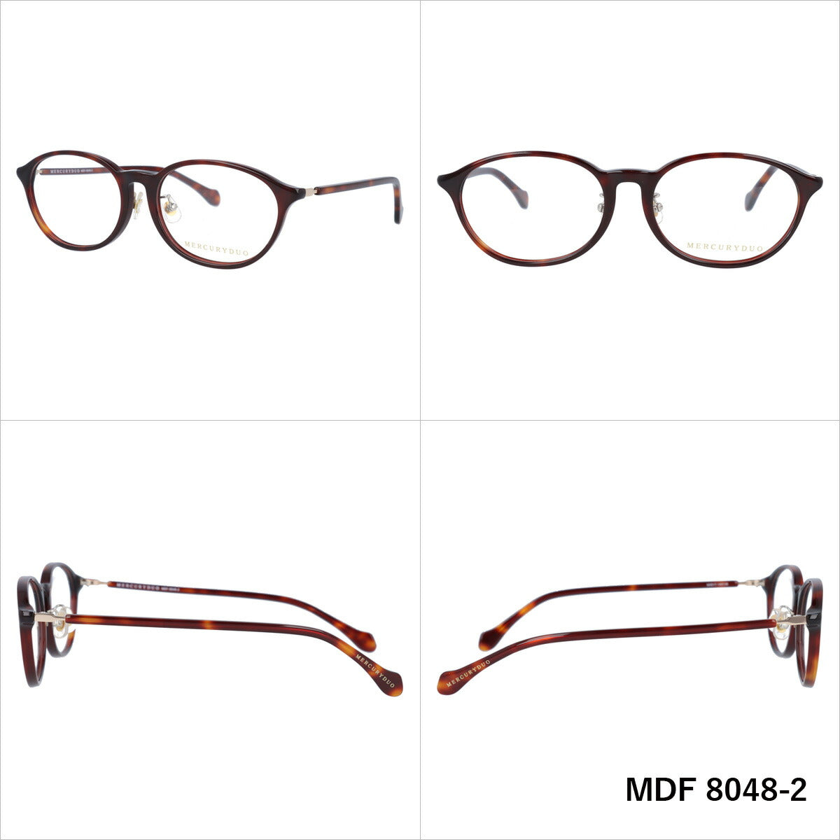 マーキュリーデュオ メガネフレーム 伊達メガネ MERCURYDUO MDF8048 全4カラー 53サイズ オーバル レディース 女性