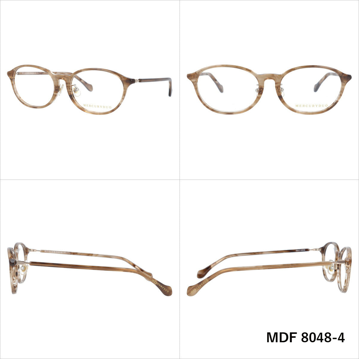 マーキュリーデュオ メガネフレーム 伊達メガネ MERCURYDUO MDF8048 全4カラー 53サイズ オーバル レディース 女性