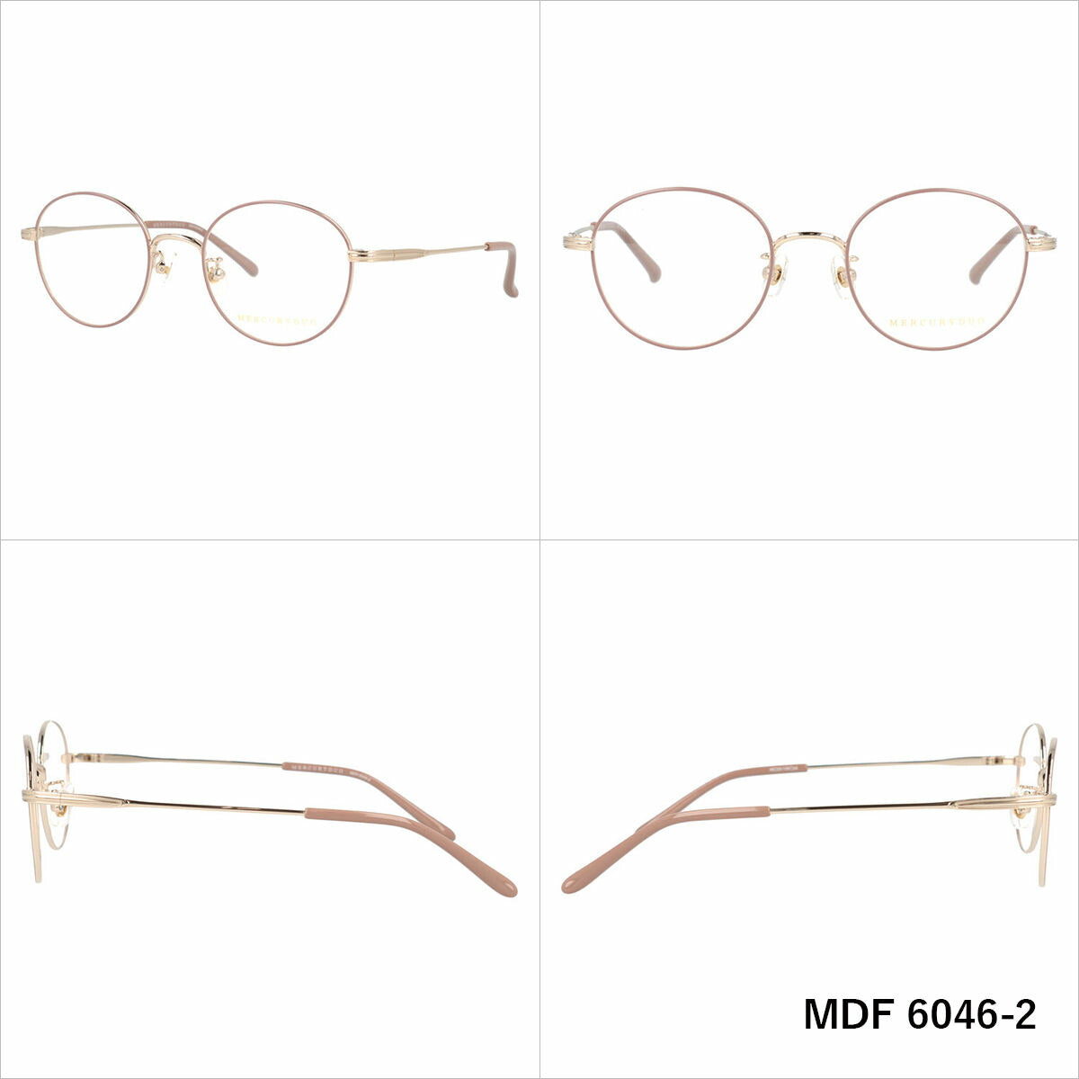 マーキュリーデュオ メガネフレーム 伊達メガネ アジアンフィット MERCURYDUO MDF 6046 49サイズ オーバル型 ユニセックス メンズ レディース