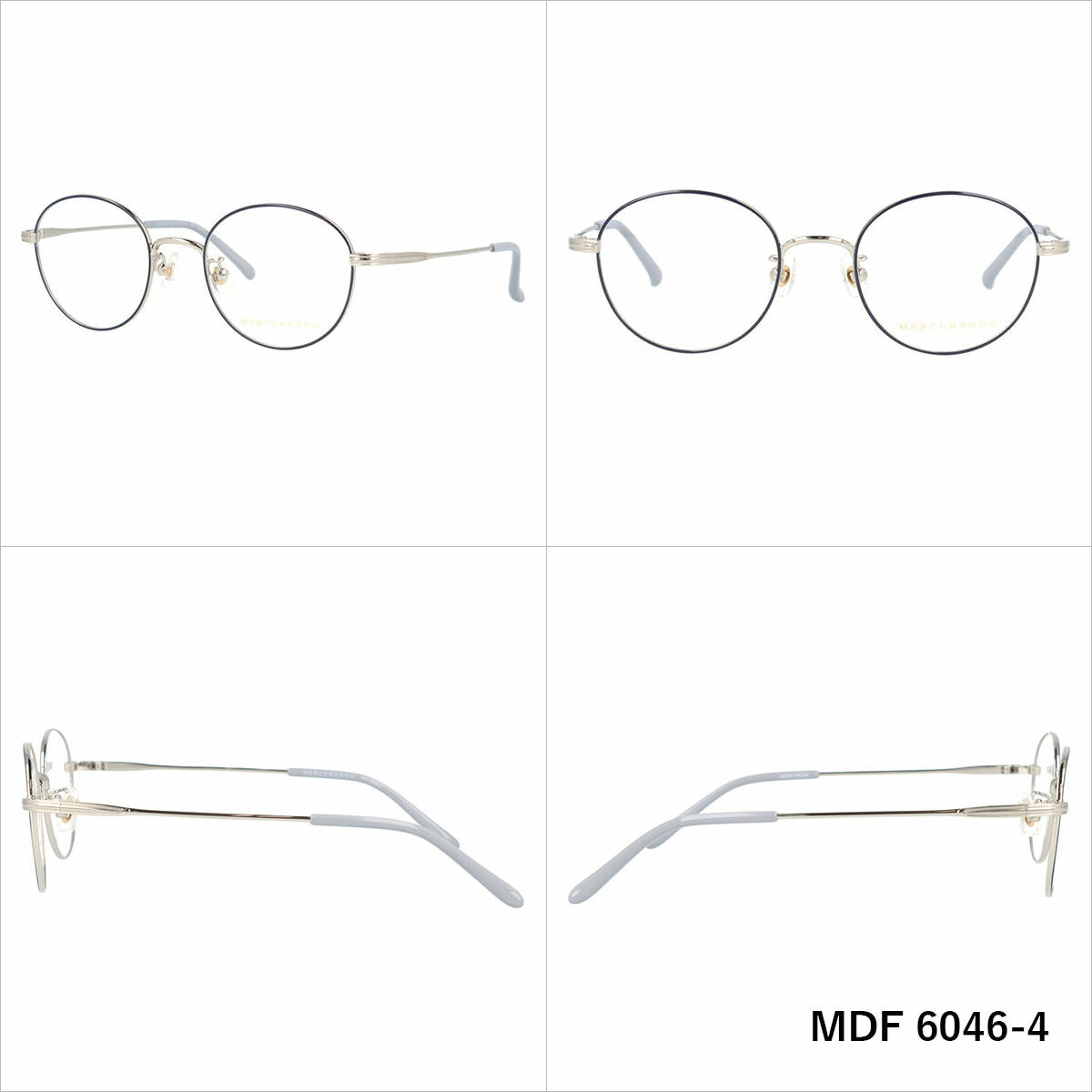 マーキュリーデュオ メガネフレーム 伊達メガネ アジアンフィット MERCURYDUO MDF 6046 49サイズ オーバル型 ユニセックス メンズ レディース