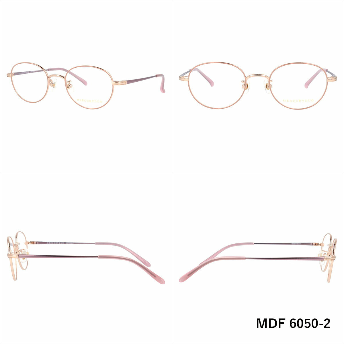 マーキュリーデュオ メガネフレーム 伊達メガネ アジアンフィット MERCURYDUO MDF 6050 49サイズ オーバル型 ユニセックス メンズ レディース