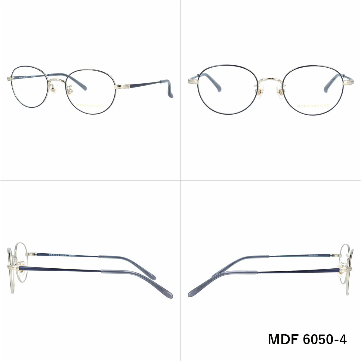 マーキュリーデュオ メガネフレーム 伊達メガネ アジアンフィット MERCURYDUO MDF 6050 49サイズ オーバル型 ユニセックス メンズ レディース