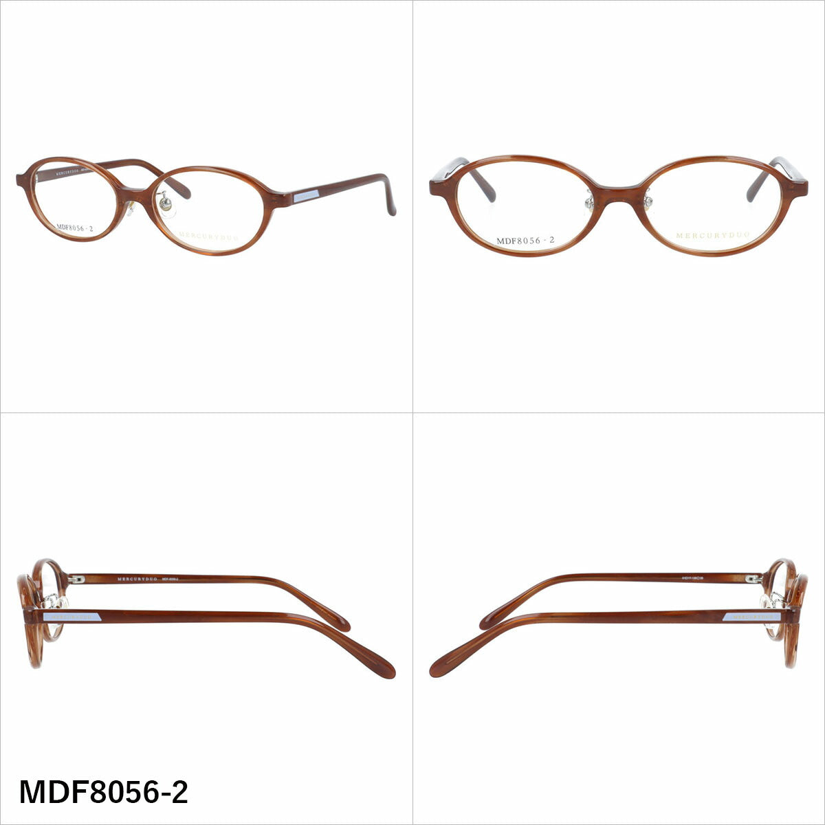 マーキュリーデュオ メガネフレーム 伊達メガネ アジアンフィット（フルフィット） 調整可能ノーズパッド（クリングス） MERCURYDUO MDF8056 51サイズ 全4カラー オーバル型 ユニセックス メンズ レディース