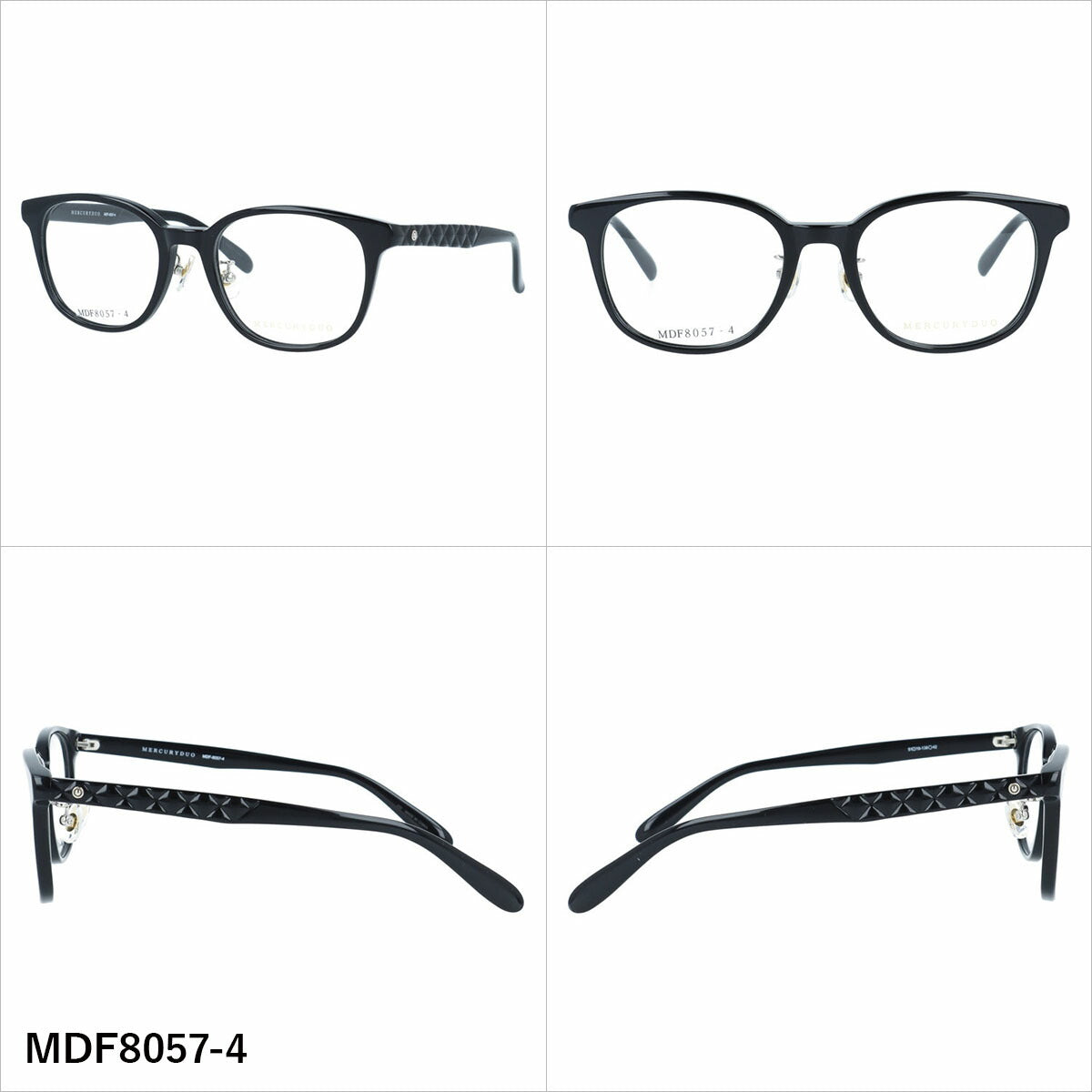 マーキュリーデュオ メガネフレーム 伊達メガネ アジアンフィット（フルフィット） 調整可能ノーズパッド（クリングス） MERCURYDUO MDF8057 51サイズ 全4カラー ウェリントン型 ユニセックス メンズ レディース