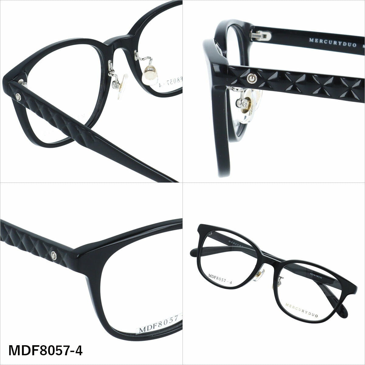 マーキュリーデュオ メガネフレーム 伊達メガネ アジアンフィット（フルフィット） 調整可能ノーズパッド（クリングス） MERCURYDUO MDF8057 51サイズ 全4カラー ウェリントン型 ユニセックス メンズ レディース