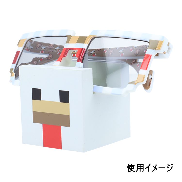 マインクラフト サングラススタンド メガネスタンド MC501-1ST 全3キャラクター Minecraft マイクラ ニワトリ（チキン）/アレイ/スライム 見せる収納 インテリア小物 置物 シリコン製