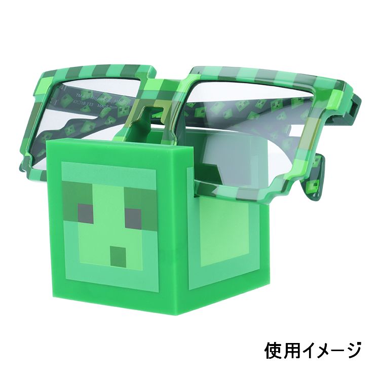 マインクラフト サングラススタンド メガネスタンド MC501-1ST 全3キャラクター Minecraft マイクラ ニワトリ（チキン）/アレイ/スライム 見せる収納 インテリア小物 置物 シリコン製