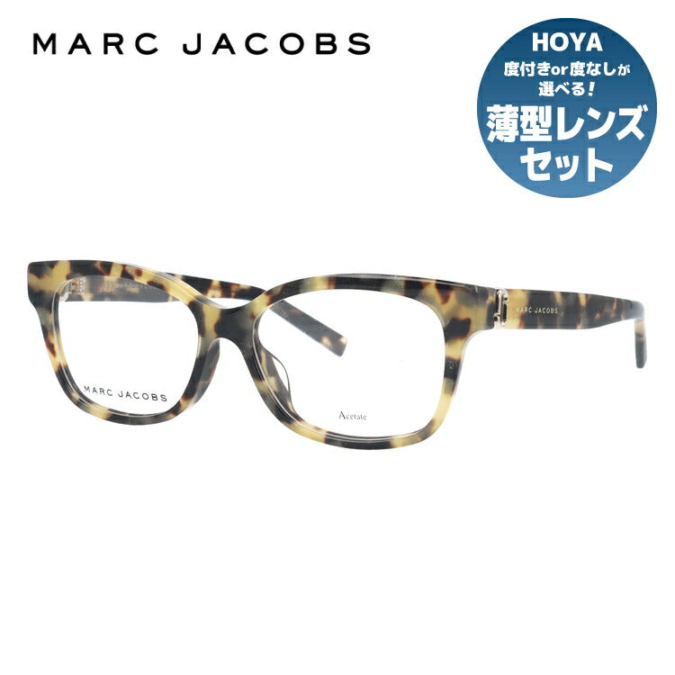 【国内正規品】マークジェイコブス MARC JACOBS メガネ フレーム 眼鏡 度付き 度なし 伊達 アジアンフィット MARC147F 02V 52サイズ スクエア スクエア型 レディース 女性用 アイウェア UVカット 紫外線対策 UV対策 おしゃれ ギフト ラッピング無料