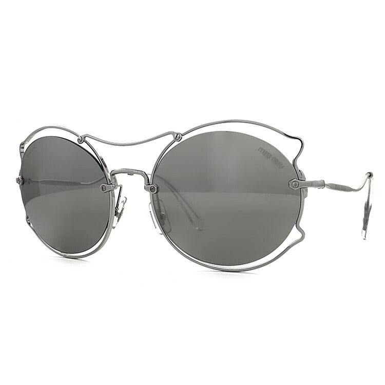 【訳あり】ミュウミュウ サングラス 【オーバル型】 ミラーレンズ miu miu MU50SS 1BC2B0 57サイズ ユニセックス レディース アウトドア ドライブ 人気 セレブ 紫外線対策 プレゼント メンズ 大きめサイズ ビッグシルエット