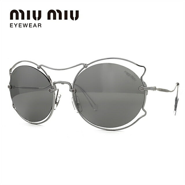【訳あり】ミュウミュウ サングラス 【オーバル型】 ミラーレンズ miu miu MU50SS 1BC2B0 57サイズ ユニセックス レディース アウトドア ドライブ 人気 セレブ 紫外線対策 プレゼント メンズ 大きめサイズ ビッグシルエット