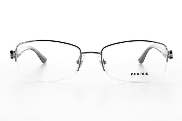 【国内正規品】ミュウミュウ miu miu メガネ フレーム 眼鏡 度付き 度なし 伊達 MU51IV 5AV1O1 53 シルバー/レッド ハバナ スクエア スクエア型 レディース 女性用 UVカット 紫外線対策 UV対策 おしゃれ ギフト ラッピング無料