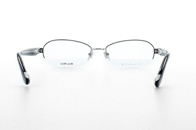 【国内正規品】ミュウミュウ miu miu メガネ フレーム 眼鏡 度付き 度なし 伊達 MU55IV 2AF1O1 54 シルバー/ブラック オーバル型 レディース 女性用 UVカット 紫外線対策 UV対策 おしゃれ ギフト ラッピング無料