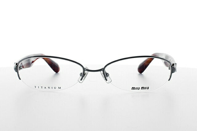 【国内正規品】ミュウミュウ miu miu メガネ フレーム 眼鏡 度付き 度なし 伊達 MU57IV 75S1O1 54 シルバー/レッド オーバル型 レディース 女性用 UVカット 紫外線対策 UV対策 おしゃれ ギフト ラッピング無料