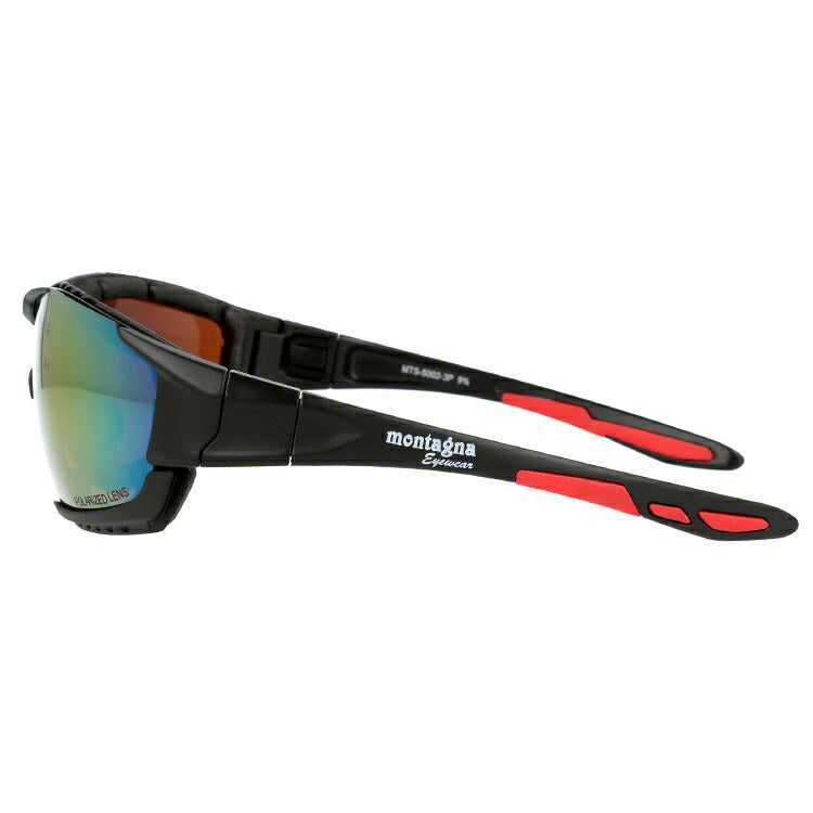モンターニャ 偏光サングラス ミラーレンズ アジアンフィット（フレキシブルノーズバッド） montagna MTS5002 全2カラー 130サイズ（スポンジ・ベルト付き） スポーツ 釣り ドライブ メンズ レディース モデル UVカット ラッピング無料