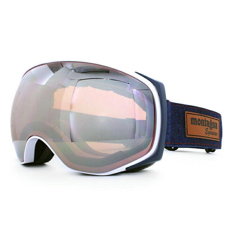 【訳あり】眼鏡対応 ミラーレンズ スノーゴーグル スキー スノーボード スノボ 球面ダブルレンズ フレームあり メンズ レディース ウィンタースポーツ 曇り防止 曇り止め 誕生日 プレゼント montagna モンターニャ MTG 1219 男性 女性