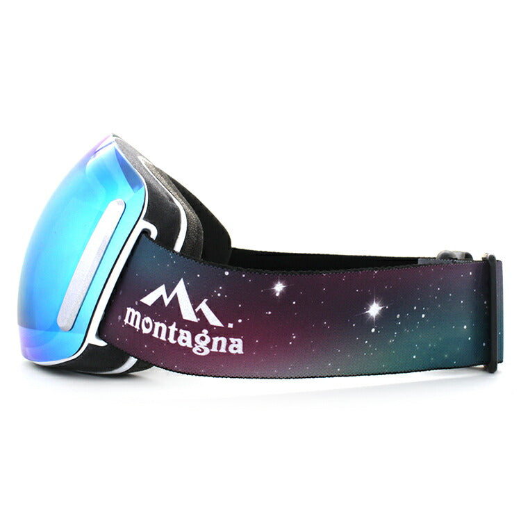 【訳あり】眼鏡対応 ミラーレンズ スノーゴーグル スキー スノーボード スノボ 球面ダブルレンズ フレームレス リムレス メンズ レディース ウィンタースポーツ 曇り防止 曇り止め 誕生日 プレゼント montagna モンターニャ MTG 1418 男性 女性