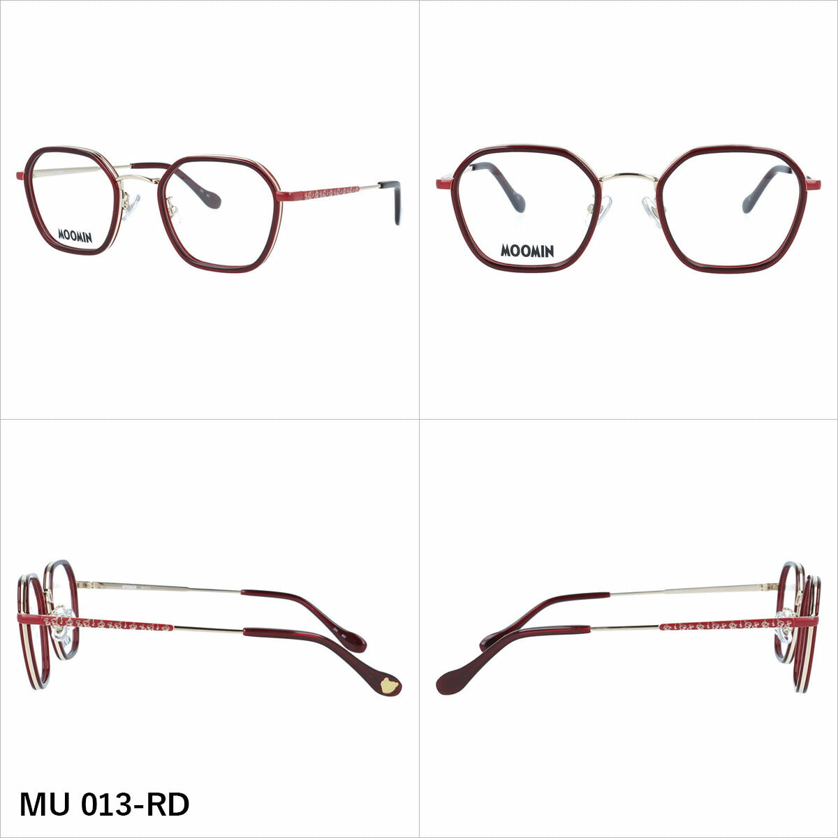 ムーミン メガネフレーム 伊達 アジアンフィット/フルフィット/調整可能ノーズパッド/クリングス MOOMIN MU 013 49サイズ 全3カラー ヘキサゴン型 ムーミントロール リトルミイ スナフキン ニョロニョロ ウェリントン 男女兼用 メンズ レディース