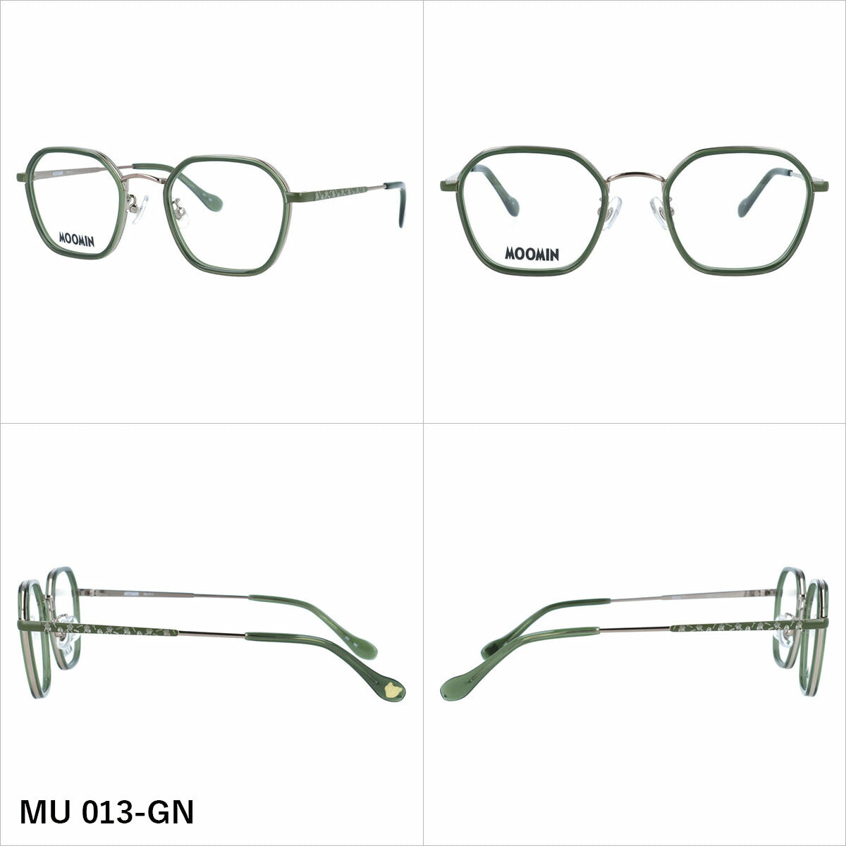ムーミン メガネフレーム 伊達 アジアンフィット/フルフィット/調整可能ノーズパッド/クリングス MOOMIN MU 013 49サイズ 全3カラー ヘキサゴン型 ムーミントロール リトルミイ スナフキン ニョロニョロ ウェリントン 男女兼用 メンズ レディース