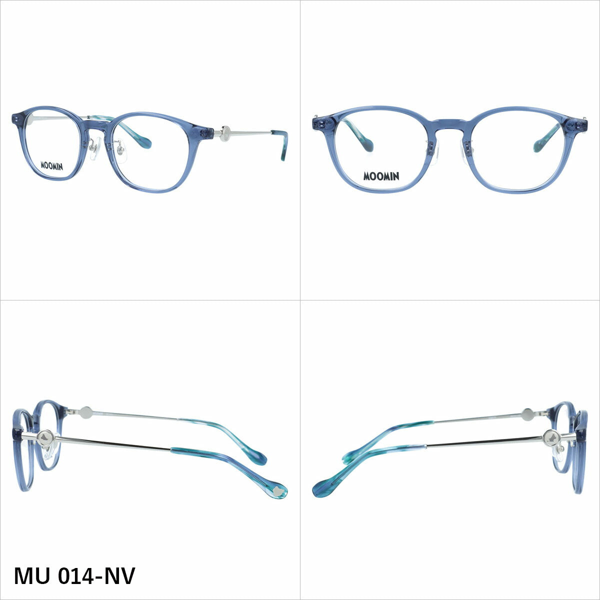 ムーミン メガネフレーム 伊達 アジアンフィット（フルフィット） 調整可能ノーズパッド（クリングス） MOOMIN MU 014 49サイズ 全3カラー ウェリントン型 スナフキン リトルミイ ムーミントロール ニョロニョロ ユニセックス メンズ レディース