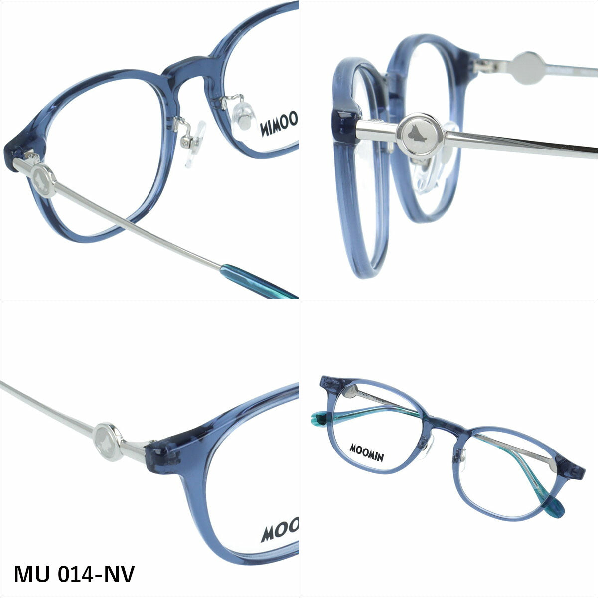 ムーミン メガネフレーム 伊達 アジアンフィット（フルフィット） 調整可能ノーズパッド（クリングス） MOOMIN MU 014 49サイズ 全3カラー ウェリントン型 スナフキン リトルミイ ムーミントロール ニョロニョロ ユニセックス メンズ レディース