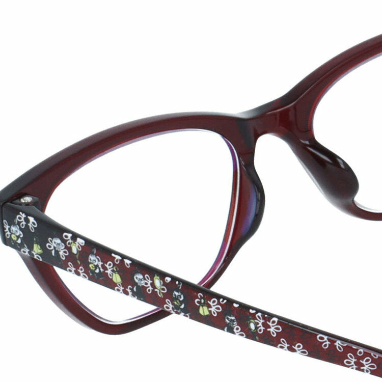 ムーミン 老眼鏡 アジアンフィット MOOMIN MOR 003 リトルミイ 54サイズ 度数：+1.50〜+3.00 スクエア型 軽量 首掛け オリジナルポーチ付き リーディンググラス シニア グラス ブルーライトカット PCメガネ ユニセックス メンズ レディース