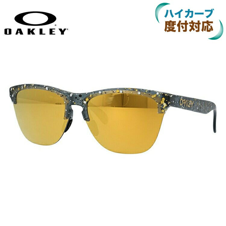 オークリー サングラス フロッグスキンライト ミラーレンズ レギュラーフィット OAKLEY FROGSKINS LITE OO9374-3063 63サイズ Metallic Splatter Collection ウェリントン型 メンズ レディース ［ハイカーブレンズ対応/タウン］
