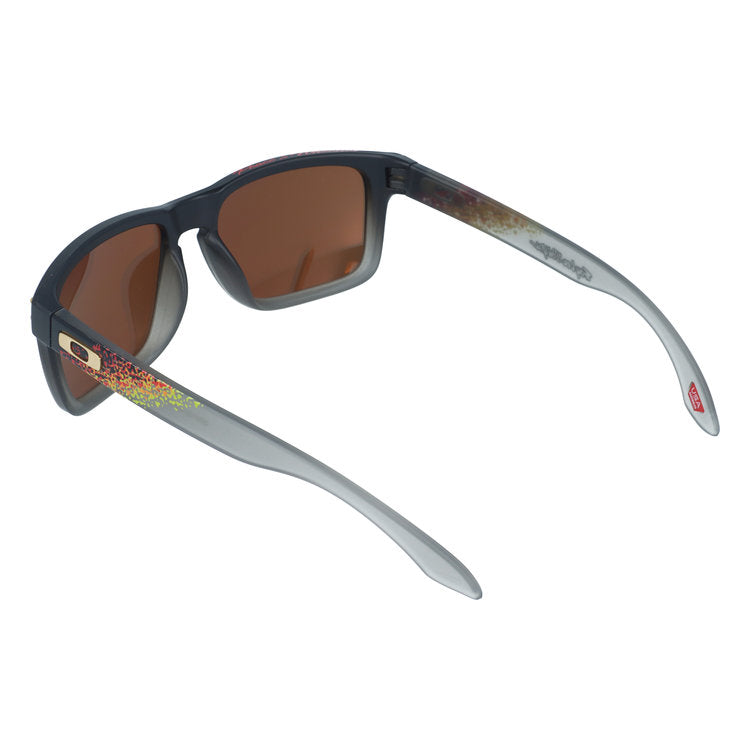 オークリー サングラス ホルブルック 偏光 プリズム ミラーレンズ ハイブリッジフィット OAKLEY HOLBROOK OO9102-AH55 57サイズ Troy Lee Designs トロイリーデザインズ スクエア型 レギュラーフィット 乱反射をカット ユニセックス メンズ レディース