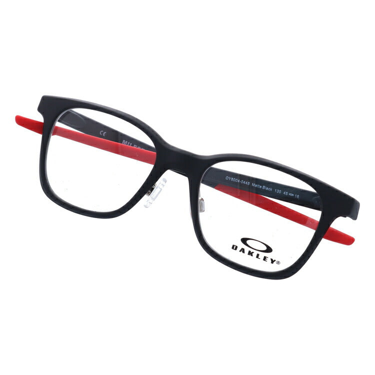 【キッズ・ジュニア用】オークリー 眼鏡 フレーム OAKLEY メガネ MILESTONE XS マイルストーンXS OY8004-0445 45 レギュラーフィット（調整可能ノーズパッド） ウェリントン型 子供 ユース 度付き 度なし 伊達 ダテ めがね 老眼鏡 ラッピング無料