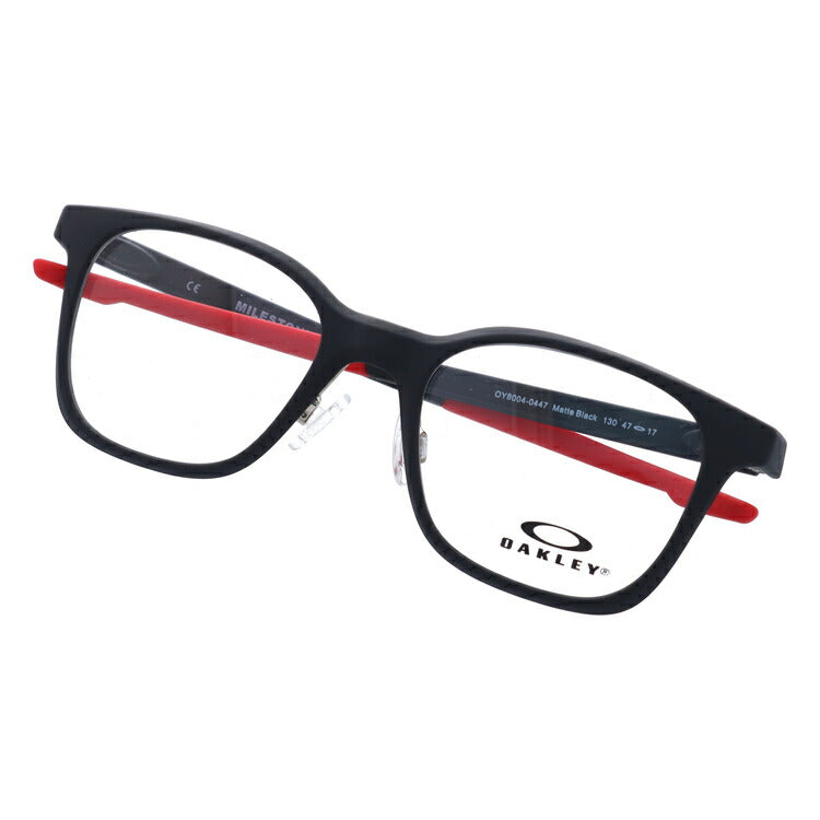【キッズ・ジュニア用】オークリー 眼鏡 フレーム OAKLEY メガネ MILESTONE XS マイルストーンXS OY8004-0447 47 レギュラーフィット（調整可能ノーズパッド） ウェリントン型 子供 ユース 度付き 度なし 伊達 ダテ めがね 老眼鏡 ラッピング無料
