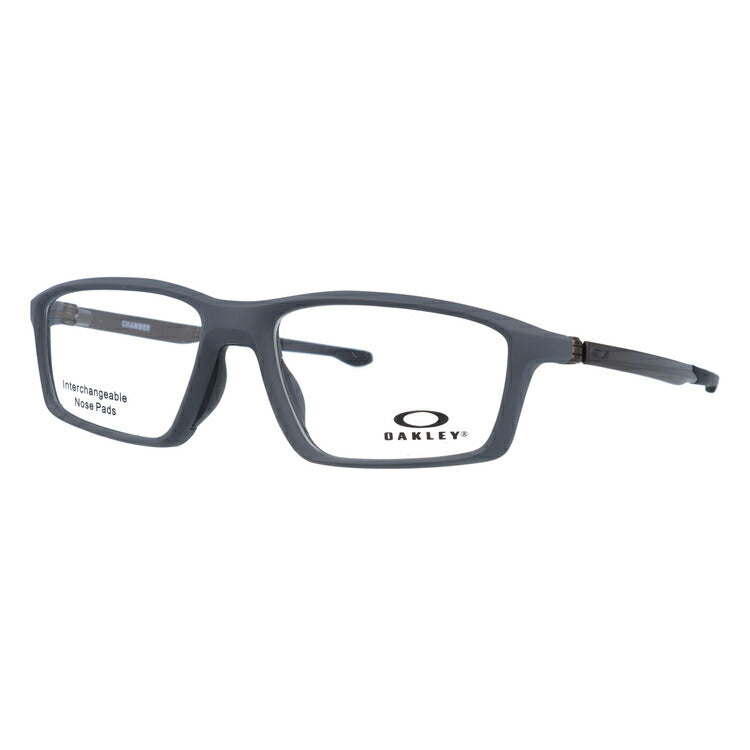 オークリー 眼鏡 フレーム OAKLEY メガネ CHAMBER チェンバー OX8138-0253 53 TrueBridge（4種ノーズパッド付） スクエア型 スポーツ メンズ レディース 度付き 度なし 伊達 ダテ めがね 老眼鏡 サングラス ラッピング無料