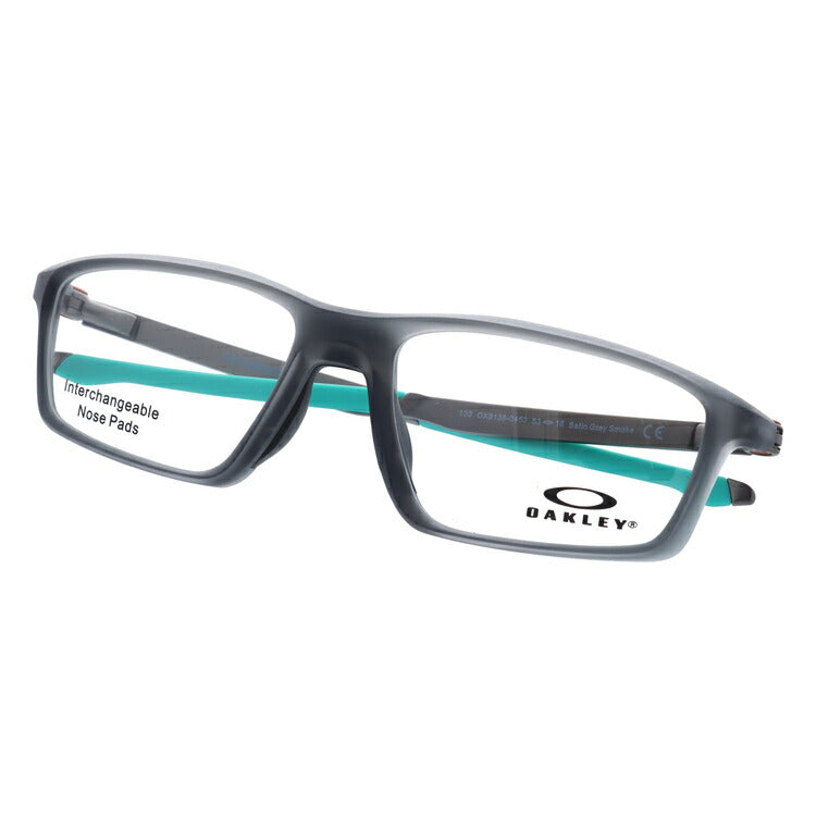 オークリー 眼鏡 フレーム OAKLEY メガネ CHAMBER チェンバー OX8138-0453 53 TrueBridge（4種ノーズパッド付） スクエア型 スポーツ メンズ レディース 度付き 度なし 伊達 ダテ めがね 老眼鏡 サングラス ラッピング無料