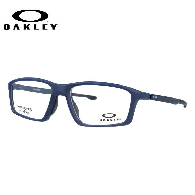 オークリー 眼鏡 フレーム OAKLEY メガネ CHAMBER チェンバー OX8138-0553 53 TrueBridge（4種ノーズパッド付） スクエア型 スポーツ メンズ レディース 度付き 度なし 伊達 ダテ めがね 老眼鏡 サングラス ラッピング無料
