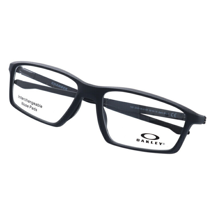 オークリー 眼鏡 フレーム OAKLEY メガネ CHAMBER チェンバー OX8138-0155 55 TrueBridge（4種ノーズパッド付） スクエア型 スポーツ メンズ レディース 度付き 度なし 伊達 ダテ めがね 老眼鏡 サングラス ラッピング無料