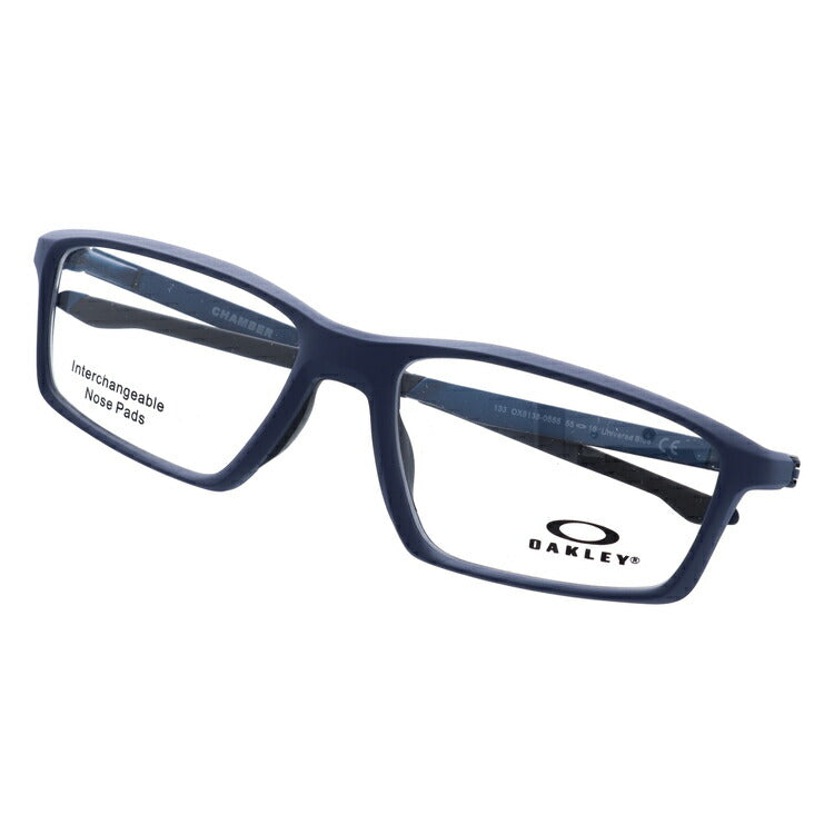 オークリー 眼鏡 フレーム OAKLEY メガネ CHAMBER チェンバー OX8138-0555 55 TrueBridge（4種ノーズパッド付） スクエア型 スポーツ メンズ レディース 度付き 度なし 伊達 ダテ めがね 老眼鏡 サングラス ラッピング無料