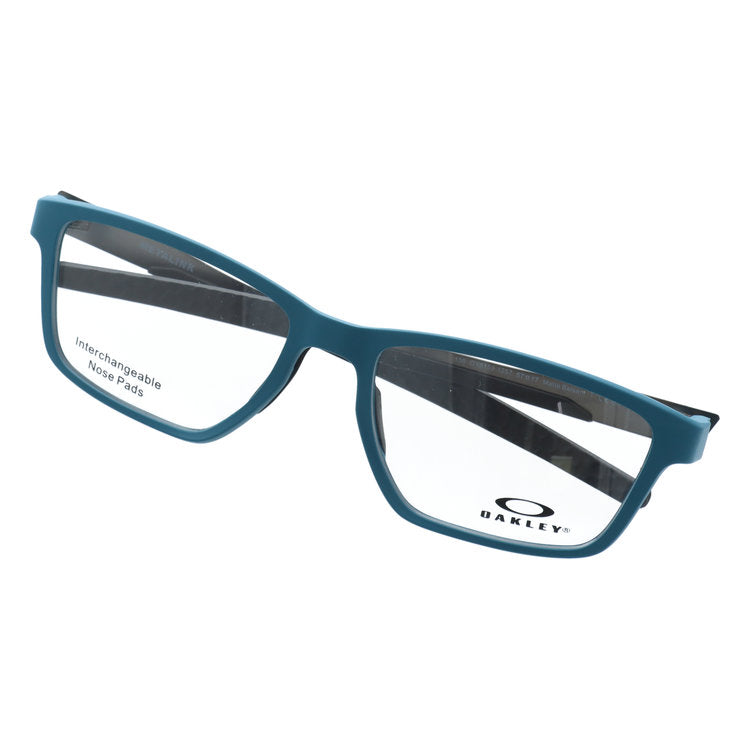 【選べる15色 ライトカラーレンズ】オークリー メガネフレーム メタリンク 伊達メガネ アジアンフィット OAKLEY METALINK OX8153-1257 57サイズ スクエア型 ユニセックス メンズ レディース【海外正規品】
