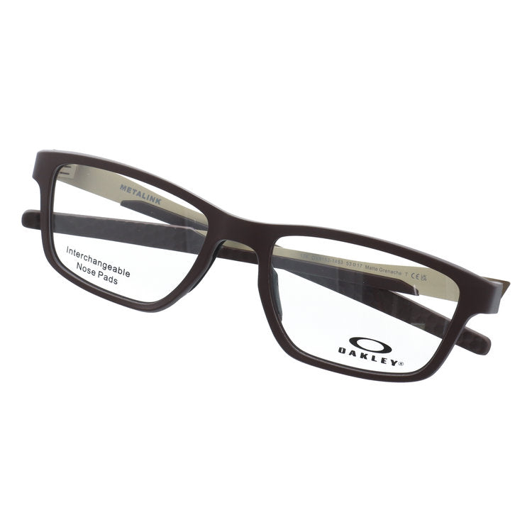 【選べる15色 ライトカラーレンズ】オークリー メガネフレーム メタリンク 伊達メガネ アジアンフィット OAKLEY METALINK OX8153-1453 53サイズ スクエア型 ユニセックス メンズ レディース【海外正規品】