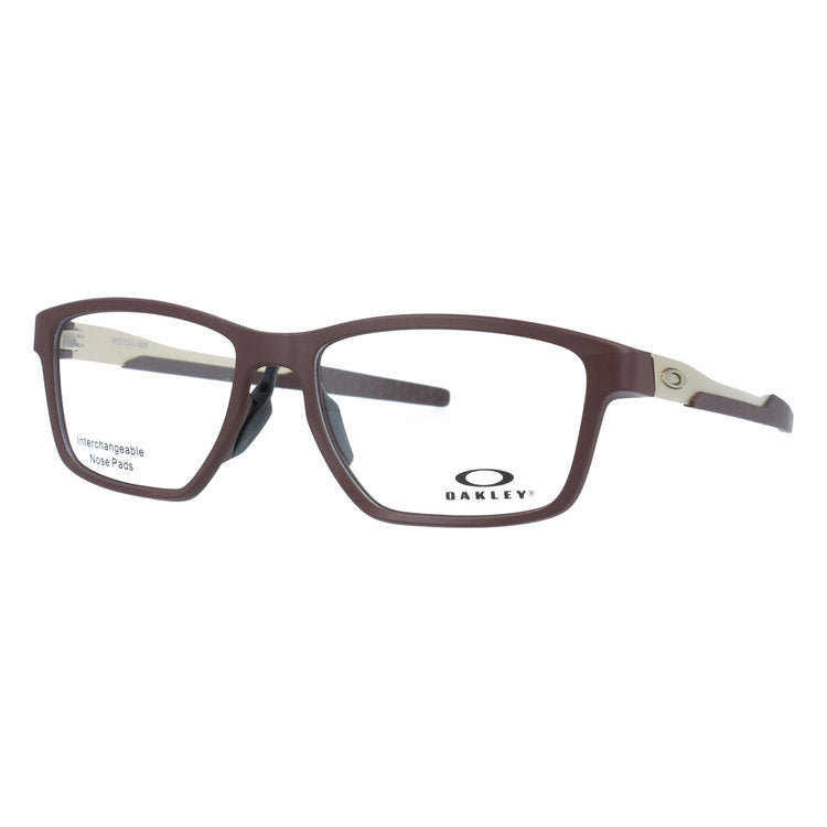 オークリー メガネフレーム メタリンク 伊達メガネ アジアンフィット OAKLEY METALINK OX8153-1455 55サイズ スクエア型 ユニセックス メンズ レディース