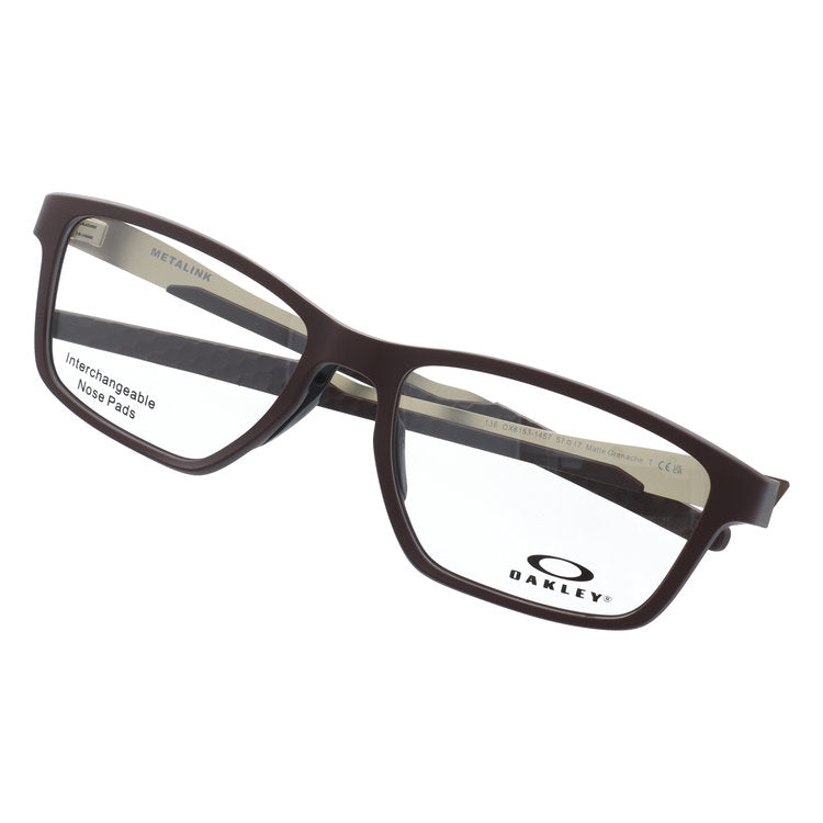 【選べる15色 ライトカラーレンズ】オークリー メガネフレーム メタリンク 伊達メガネ アジアンフィット OAKLEY METALINK OX8153-1455 55サイズ スクエア型 ユニセックス メンズ レディース【海外正規品】