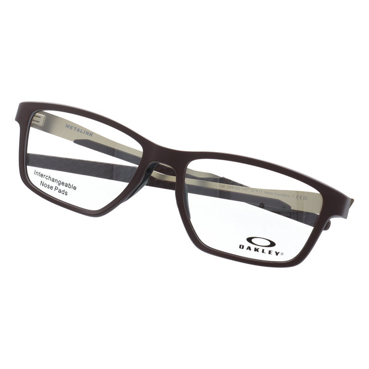 【選べる15色 ライトカラーレンズ】オークリー メガネフレーム メタリンク 伊達メガネ アジアンフィット OAKLEY METALINK OX8153-1457 57サイズ スクエア型 ユニセックス メンズ レディース【海外正規品】