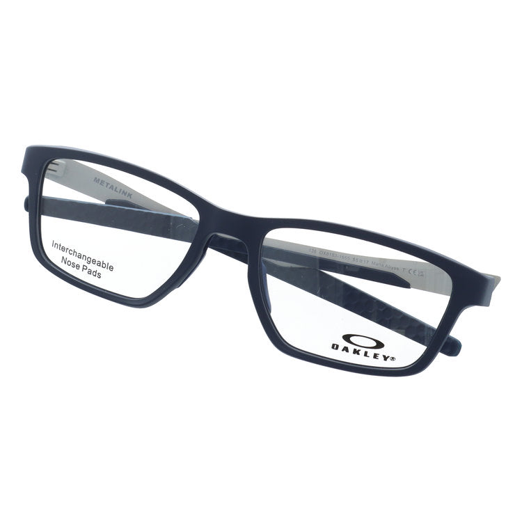 【選べる15色 ライトカラーレンズ】オークリー メガネフレーム メタリンク 伊達メガネ アジアンフィット OAKLEY METALINK OX8153-1655 55サイズ スクエア型 ユニセックス メンズ レディース【海外正規品】
