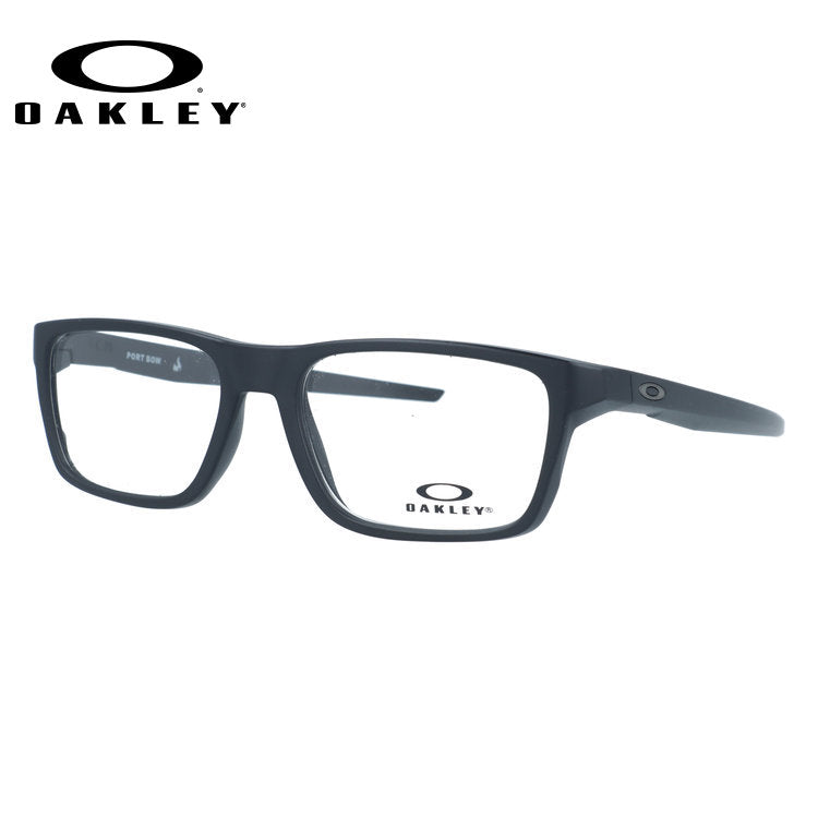 オークリー メガネフレーム ポートボウ 伊達メガネ レギュラーフィット OAKLEY PORT BOW OX8164-01 53サイズ スクエア型 ベヨネッタメガネ 黒縁 クロブチ ハイブリッジフィット ユニセックス メンズ レディース