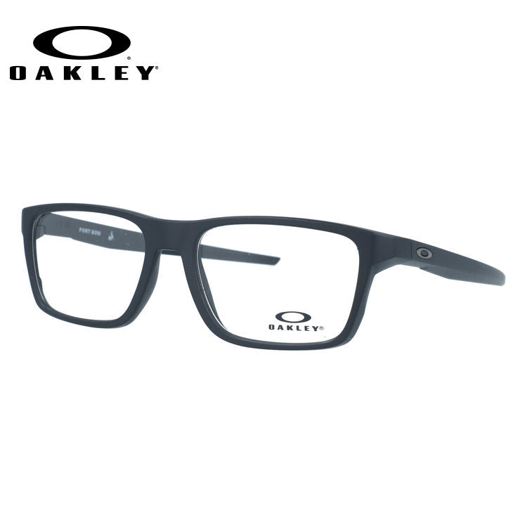 オークリー メガネフレーム ポートボウ 伊達メガネ レギュラーフィット OAKLEY PORT BOW OX8164-01 55サイズ スクエア型 ベヨネッタメガネ 黒縁 クロブチ ハイブリッジフィット ユニセックス メンズ レディース