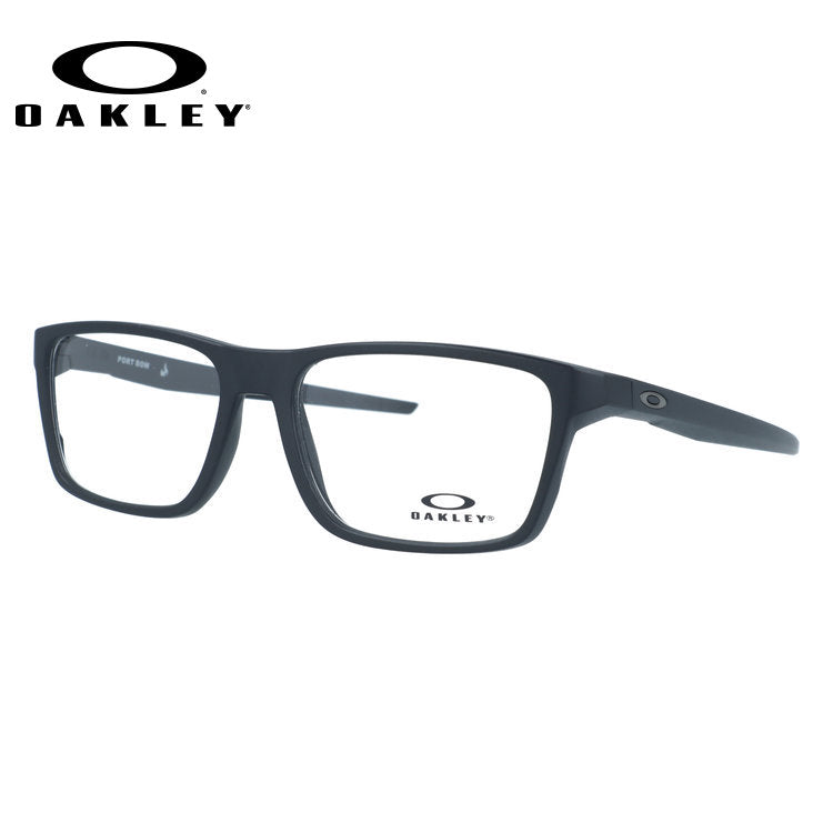 オークリー メガネフレーム ポートボウ 伊達メガネ レギュラーフィット OAKLEY PORT BOW OX8164-01 57サイズ スクエア型 大きめサイズ ベヨネッタメガネ 黒縁 クロブチ ハイブリッジフィット ユニセックス メンズ レディース
