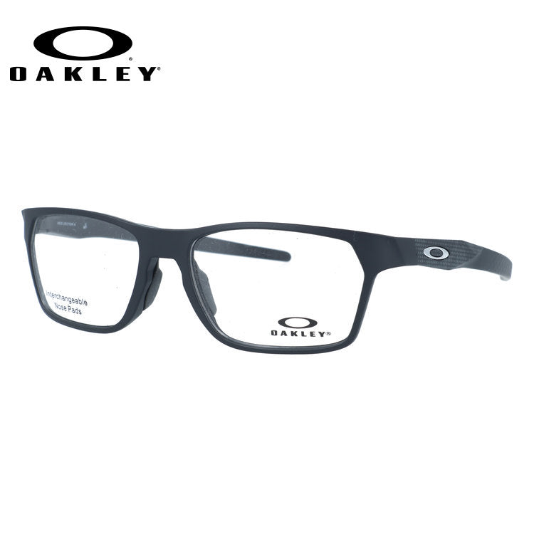オークリー メガネフレーム ヘックスジェクター エー 伊達メガネ アジアンフィット OAKLEY HEX JECTOR (A) OX8174F-0554 54サイズ スクエア型 ベヨネッタメガネ 交換用ノーズパッド付き クロブチ 黒縁 ローブリッジフィット ユニセックス メンズ レディース