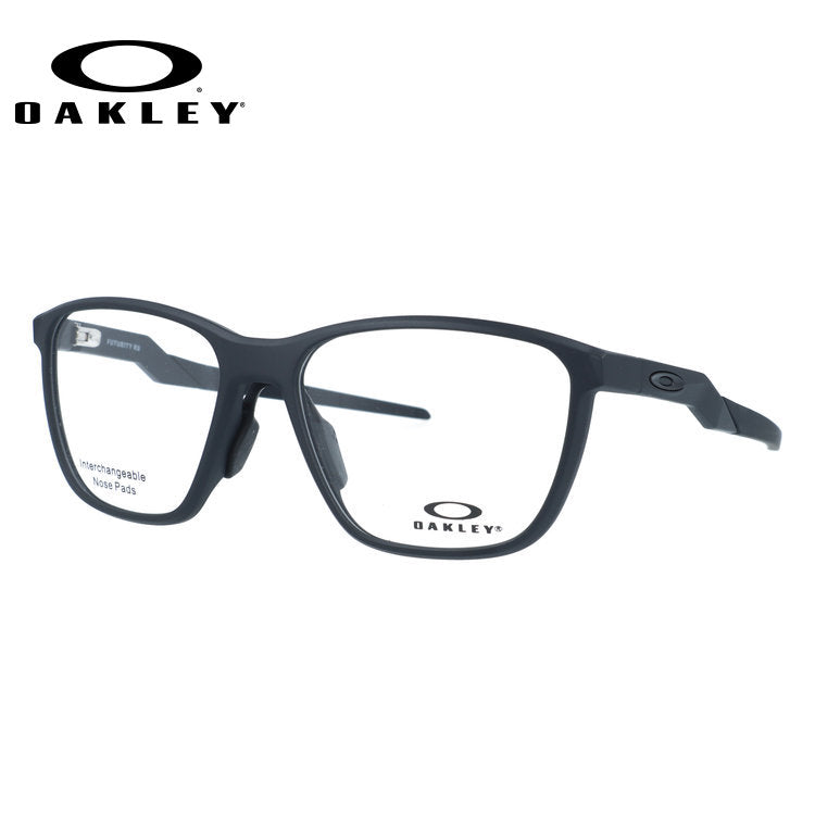 オークリー メガネフレーム フューチャリティ アールエス 伊達メガネ ユニバーサルフィット OAKLEY FUTURITY RS OX8186-0156 56サイズ ウェリントン型 クロブチ 黒縁 交換用ノーズパッド付き ユニセックス メンズ レディース