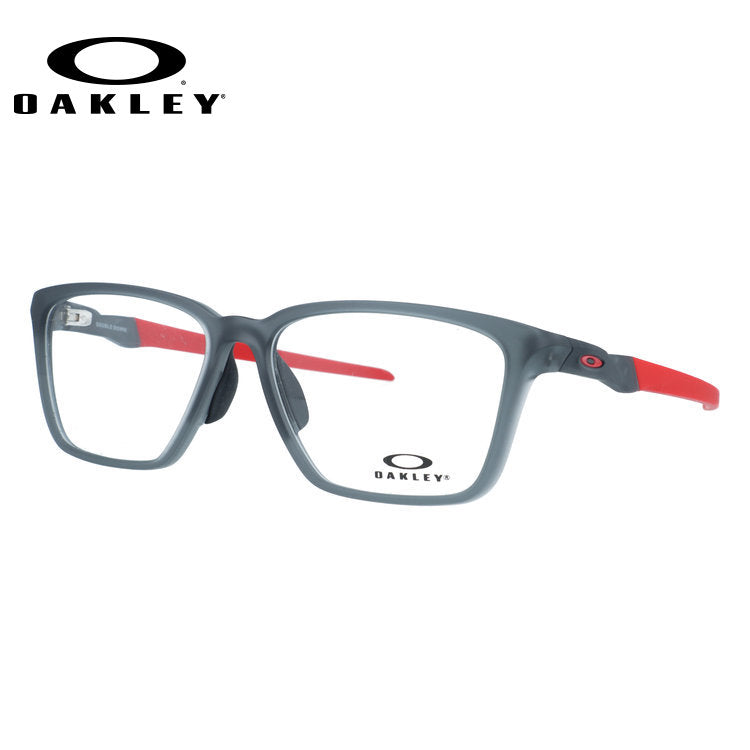 オークリー メガネフレーム ダブルダウン 伊達メガネ アジアンフィット OAKLEY DOUBLE DOWN OX8188D-02 58サイズ スクエア型 大きめサイズ 交換用パーツ 交換用イヤーソック付 ローブリッジフィット ユニセックス メンズ レディース